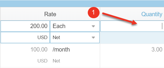 A screenshot of a media plan, highlighting how to select quantity.