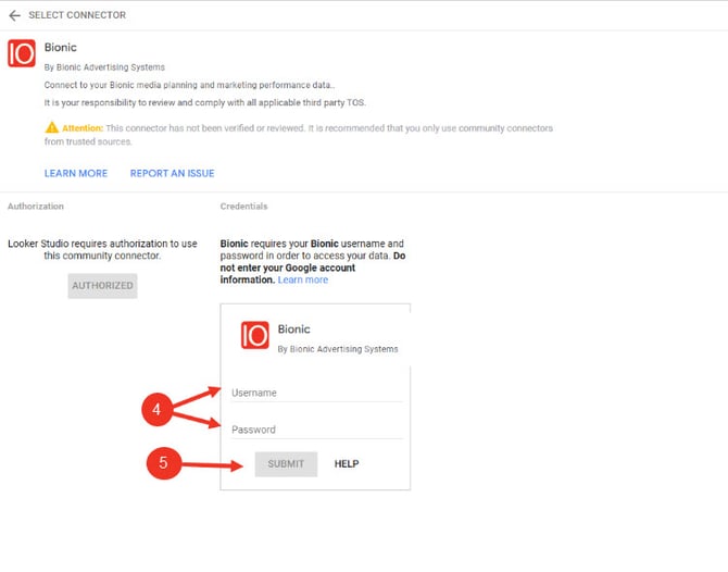 Screenshot of the Authorization screen in Looker