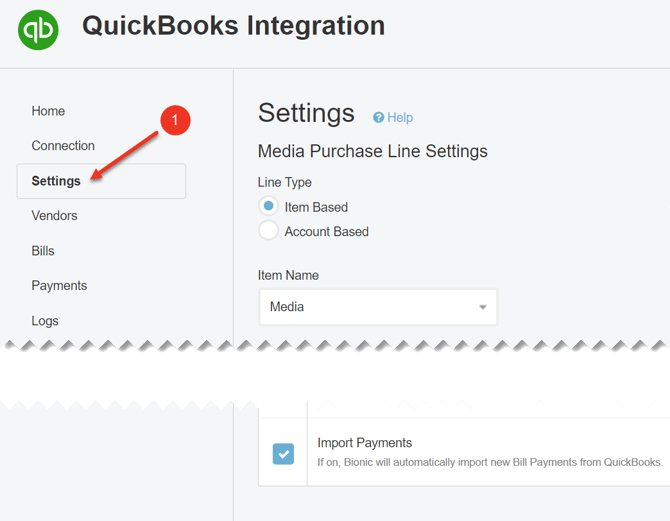 A screenshot of the settings section.
