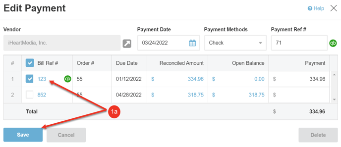 A screenshot of the Import Payments dialog.