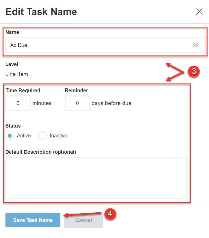 Manage Custom Task Names