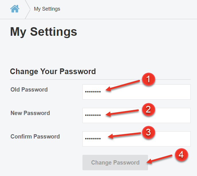A screenshot of how to change your password in Bionic as explained on this page.
