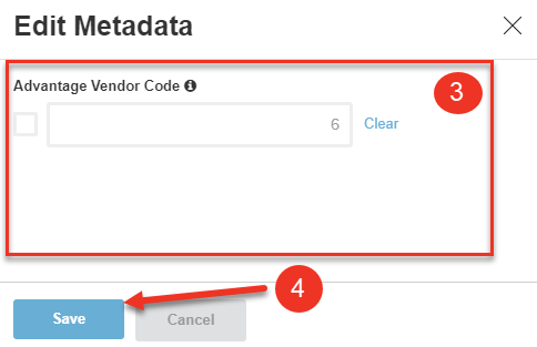 A screenshot of the edit metadata dialog.