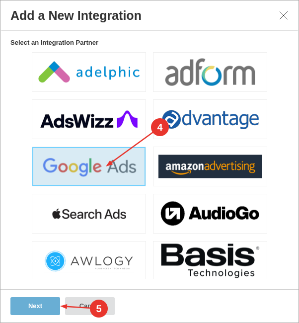 adwords-step1-add-integration-annotated