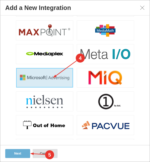 microsoft-advertising-step1-add-integration-annotated